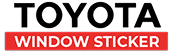 Toyota Window Sticker Logo